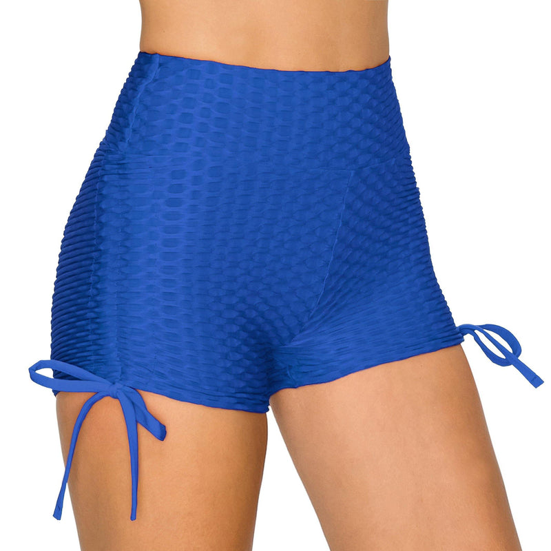Textured Booty Yoga Shorts - Tie Accent - ALWAYS®