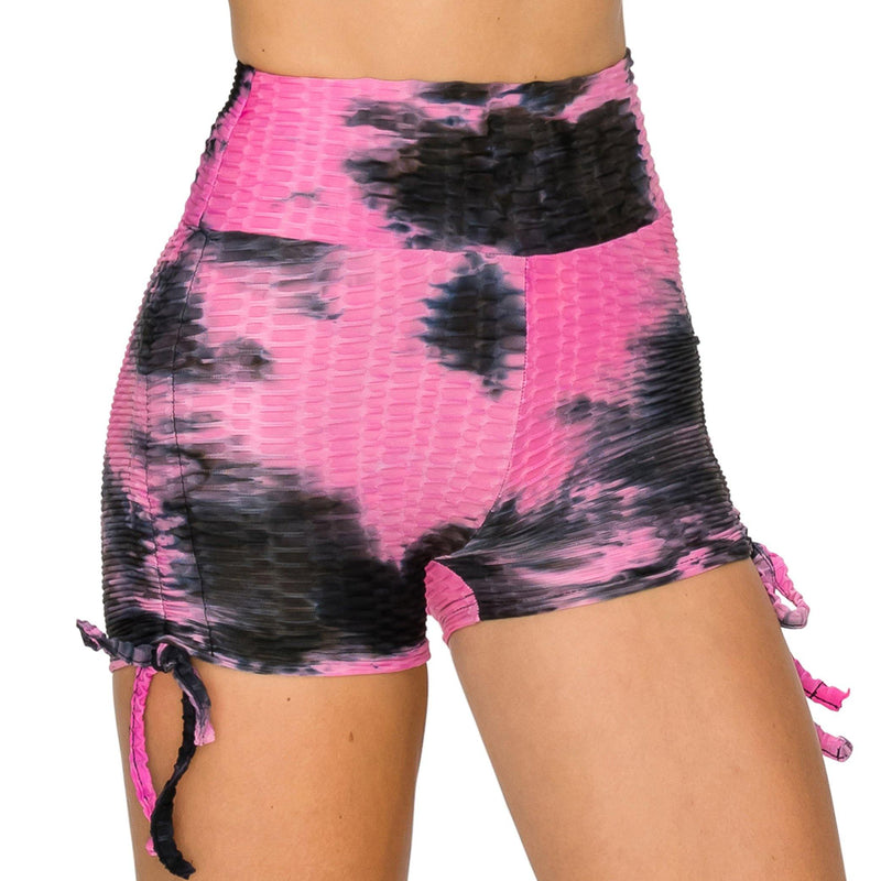 High Waisted Tie Dye Booty Self-Tie Shorts - ALWAYS®