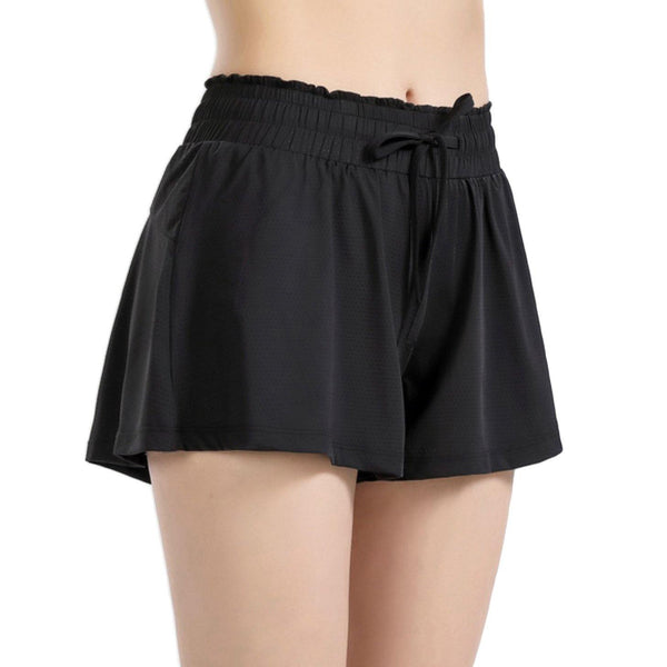ALWAYS High Waisted Running Shorts - Comfortable Pleated Athletic Workout Shorts with Drawstrings - ALWAYS®