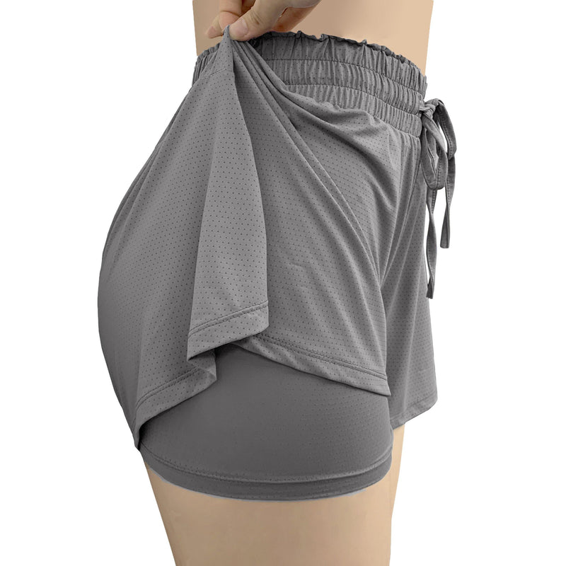 ALWAYS High Waisted Running Shorts - Comfortable Pleated Athletic Workout Shorts with Drawstrings - ALWAYS®