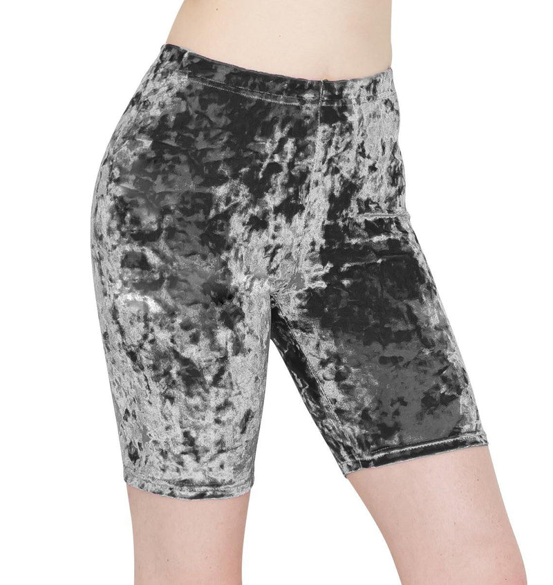 ALWAYS Women's Crushed Velvet Shorts — Buttery Soft Comfortable Sexy Stretchy Biker Pants - ALWAYS®