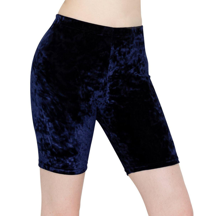 ALWAYS Women's Crushed Velvet Shorts — Buttery Soft Comfortable Sexy Stretchy Biker Pants - ALWAYS®