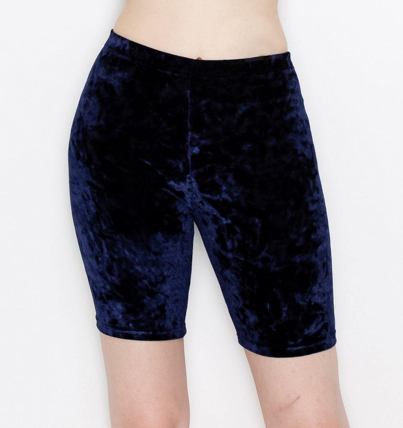 ALWAYS Women's Crushed Velvet Shorts — Buttery Soft Comfortable Sexy Stretchy Biker Pants - ALWAYS®