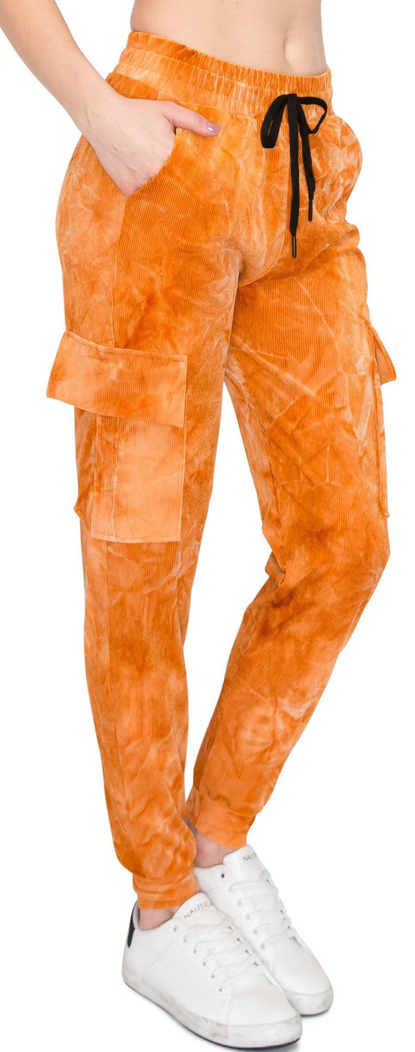 Ribbed Tie Dye Cargo Jogger Pants - ALWAYS®