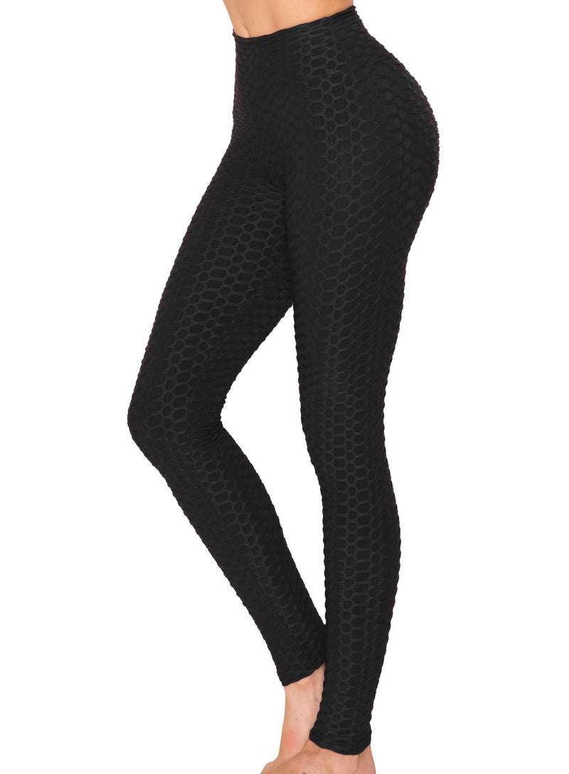 Textured 3D Booty Yoga Pants - High Waist Compression Slimming Butt Lift Solid Pants - ALWAYS®