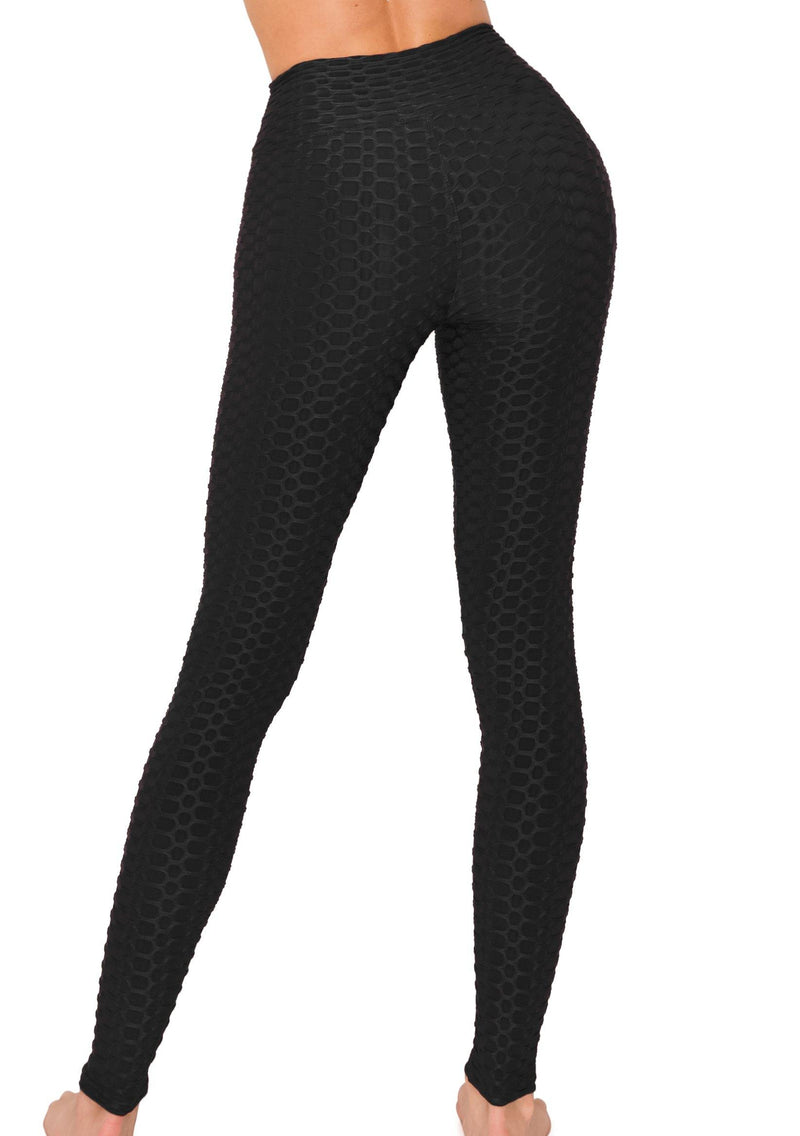 Textured 3D Booty Yoga Pants - High Waist Compression Slimming Butt Lift Solid Pants - ALWAYS®