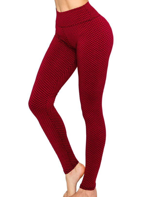 Textured 3D Booty Yoga Pants - High Waist Compression Butt Lift Checkered Pants - ALWAYS®