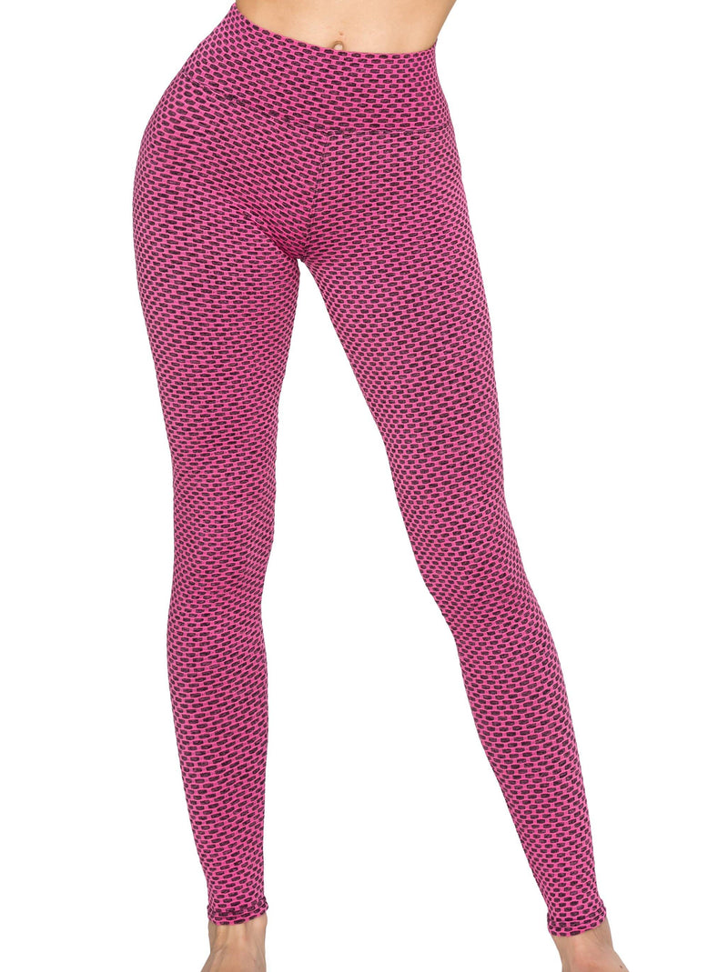 Textured 3D Booty Yoga Pants - High Waist Compression Butt Lift Checkered Pants - ALWAYS®