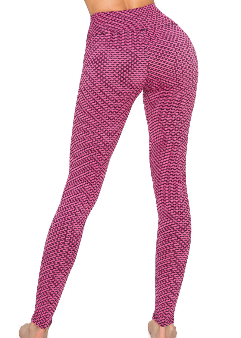 Textured 3D Booty Yoga Pants - High Waist Compression Butt Lift Checkered Pants - ALWAYS®