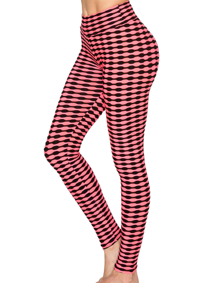 Textured 3D Booty Yoga Pants - High Waist Compression Slimming Butt Lift Patterned Pants - ALWAYS®