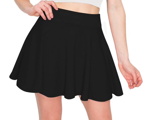 Women's Flared Mini Skater Skirt - High Waist Casual Stretch Basic Pleated Skirt - ALWAYS®
