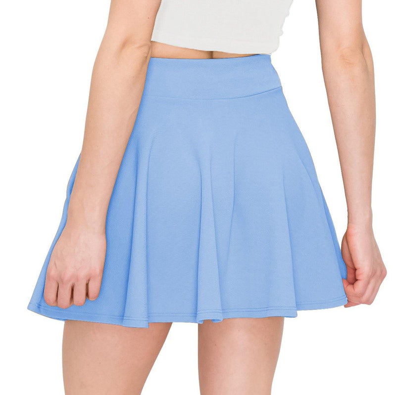 Women's Flared Mini Skater Skirt - High Waist Casual Stretch Basic Pleated Skirt - ALWAYS®