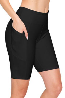 8" Bike Shorts with Pockets - Yoga Pants Material with Stitching - ALWAYS®