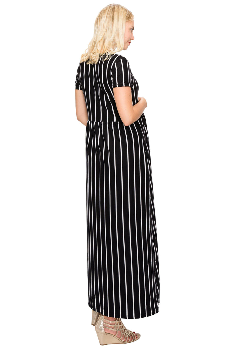 Maternity Maxi Dress -Short Sleeve Maternity Dress - ALWAYS®