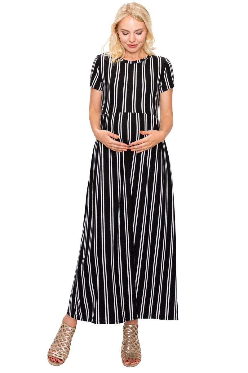 Maternity Maxi Dress -Short Sleeve Maternity Dress - ALWAYS®