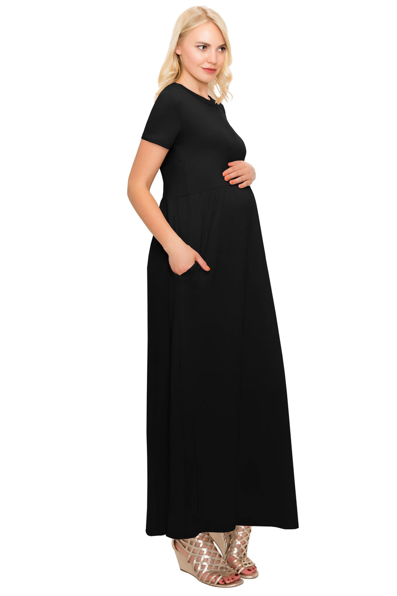 Maternity Maxi Dress -Short Sleeve Maternity Dress - ALWAYS®