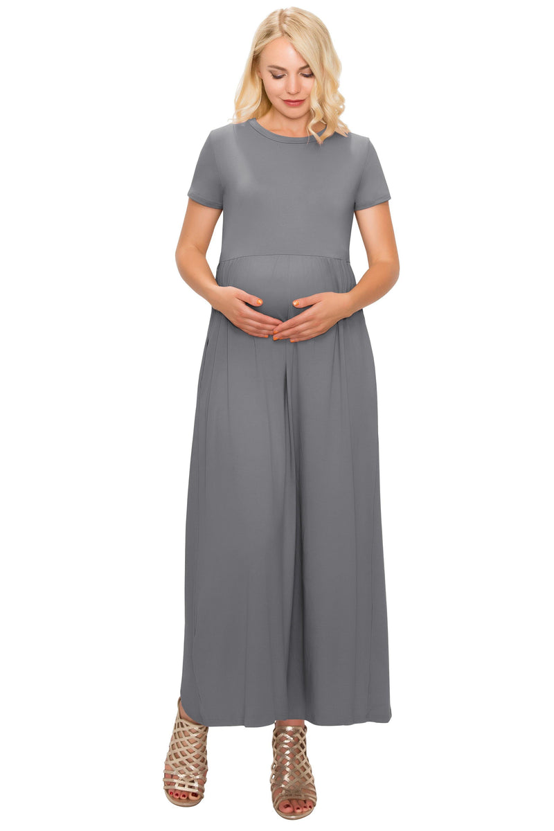 Maternity Maxi Dress -Short Sleeve Maternity Dress - ALWAYS®