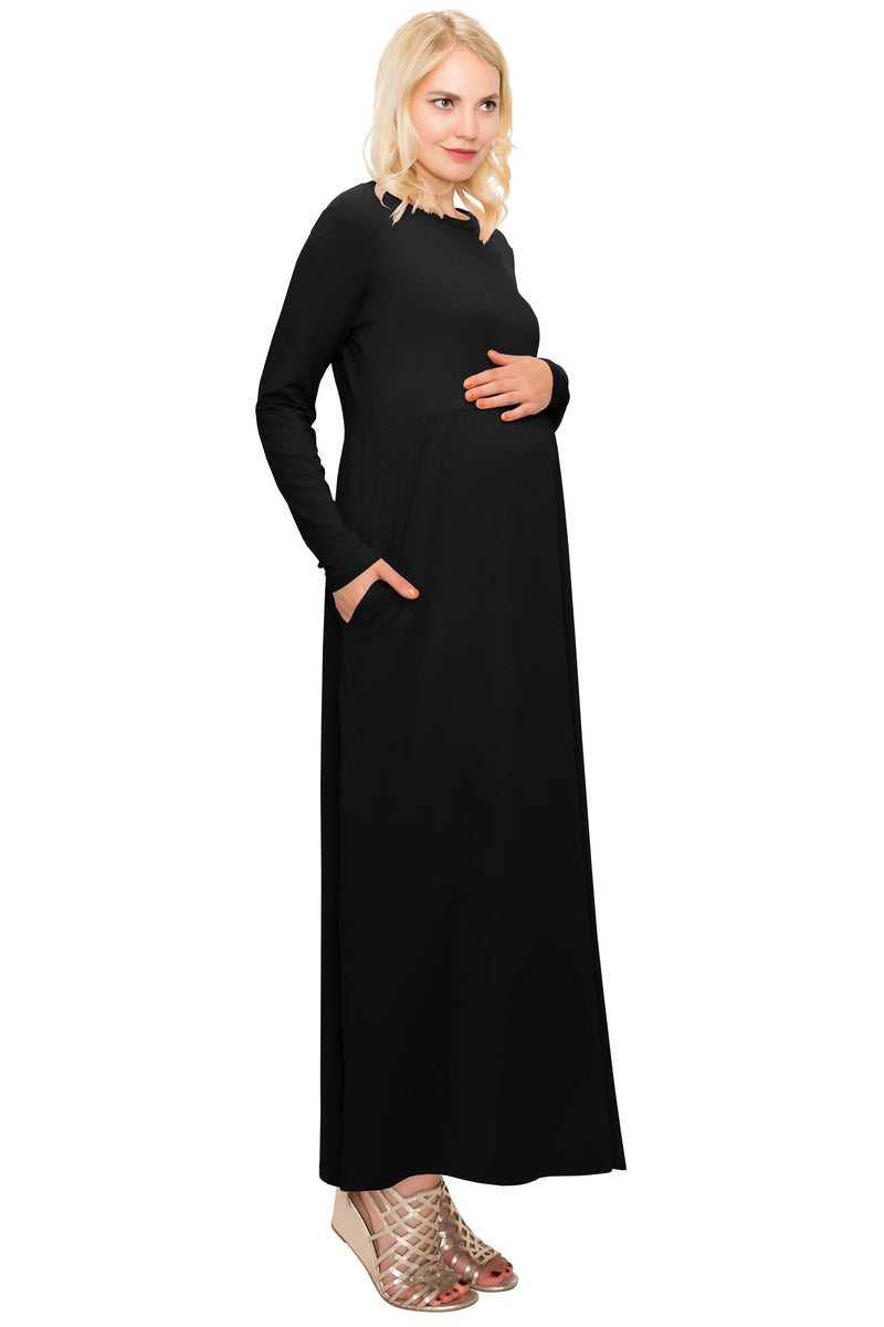 long sleeve maternity maxi dress OUGES Fall Maternity Maxi Dresses Long Sleeve Wrap V Neck Baby Shower Dress Maternity Clothes 2025(Apricot Floral,S) at Amazon Women's Clothing store