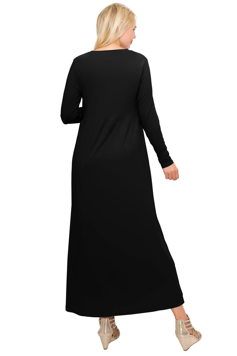 Maternity Maxi Dress -Long Sleeve Maternity Dress ALWAYS Maternity Maxi Dress -Long Sleeve Maternity Dress ALWAYS