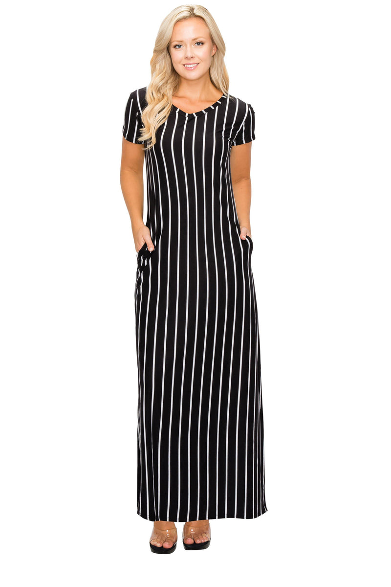 Split Maxi Dress - Short Sleeve - Pockets - ALWAYS®