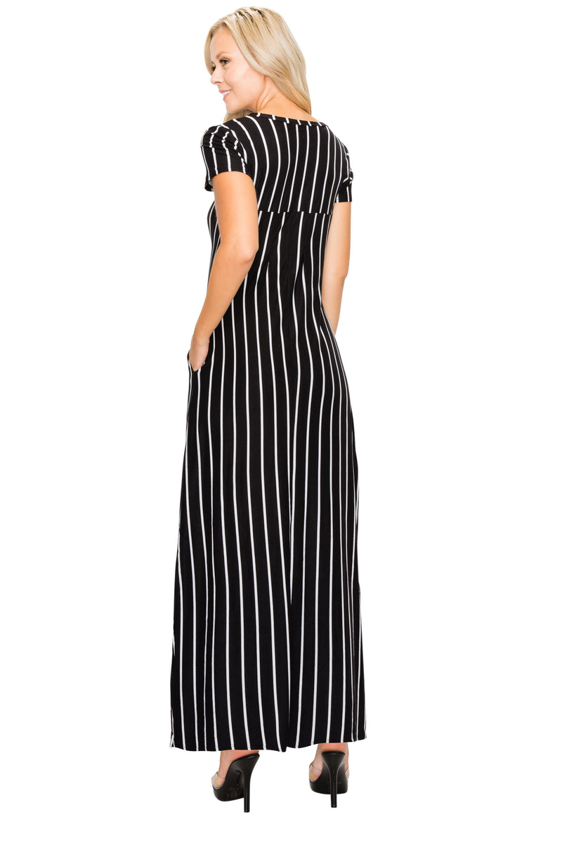 Split Maxi Dress - Short Sleeve - Pockets - ALWAYS®