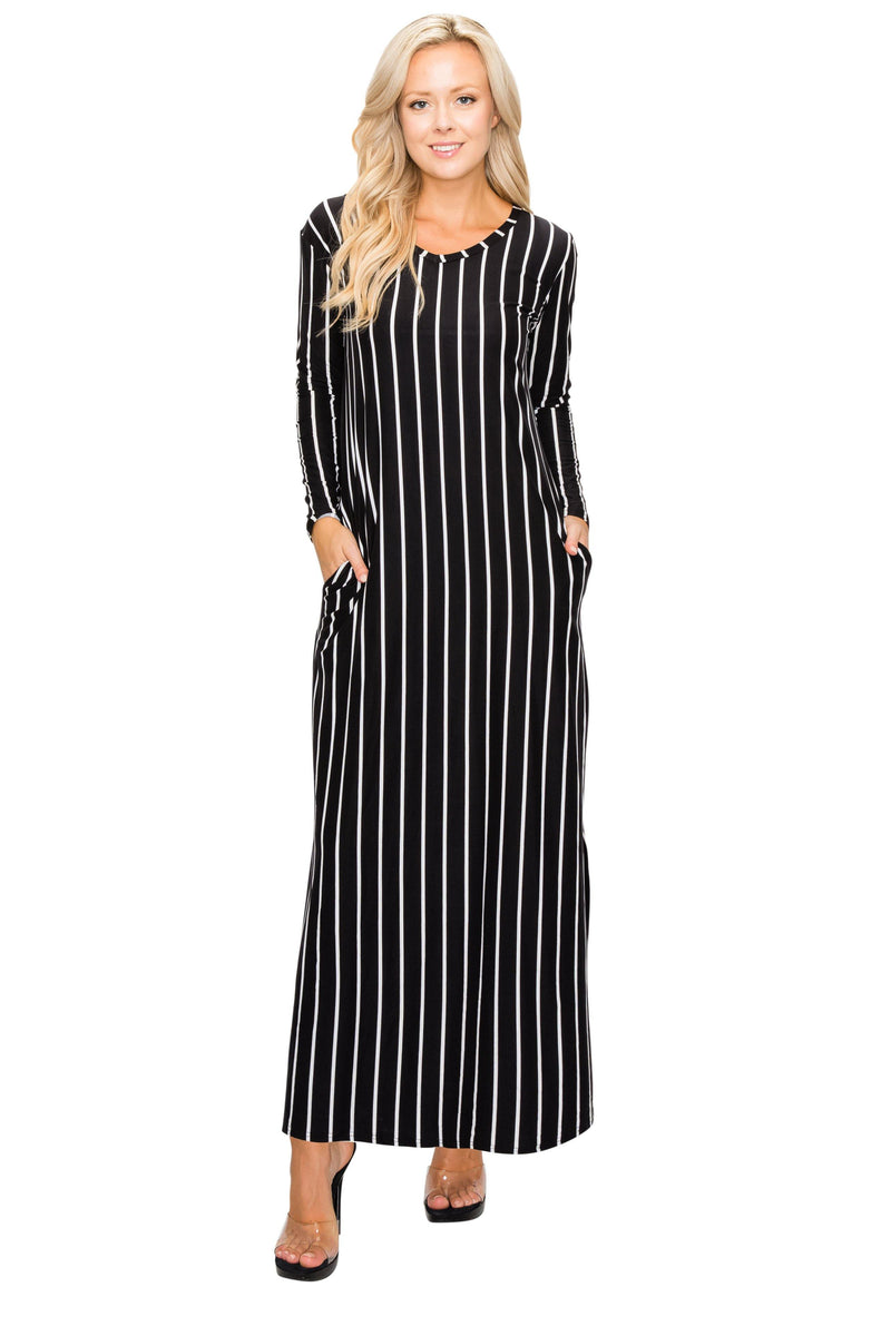 Split Maxi Dress - Long Sleeve - Pockets - ALWAYS®