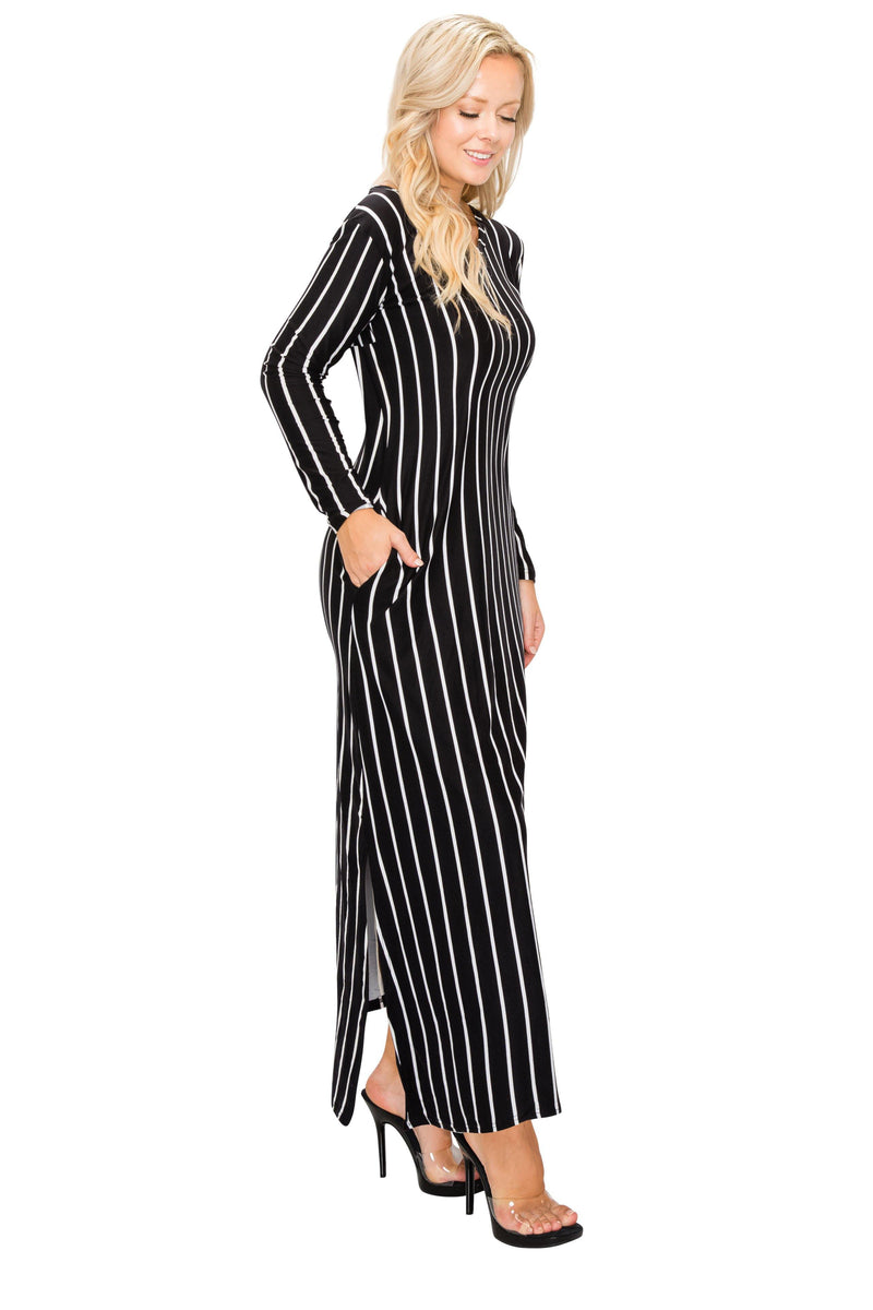 Split Maxi Dress - Long Sleeve - Pockets - ALWAYS®