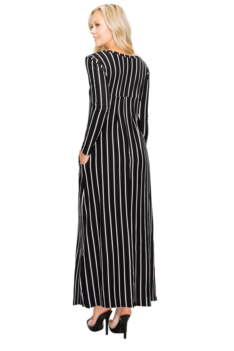 Split Maxi Dress - Long Sleeve - Pockets - ALWAYS®