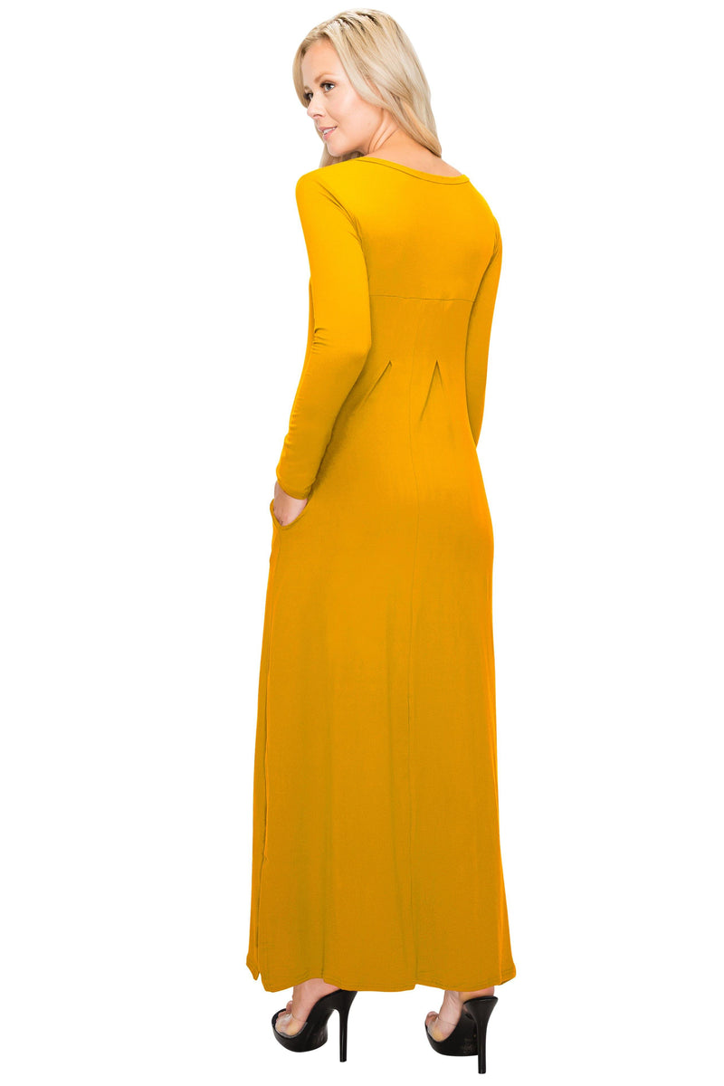 Split Maxi Dress - Long Sleeve - Pockets - ALWAYS®