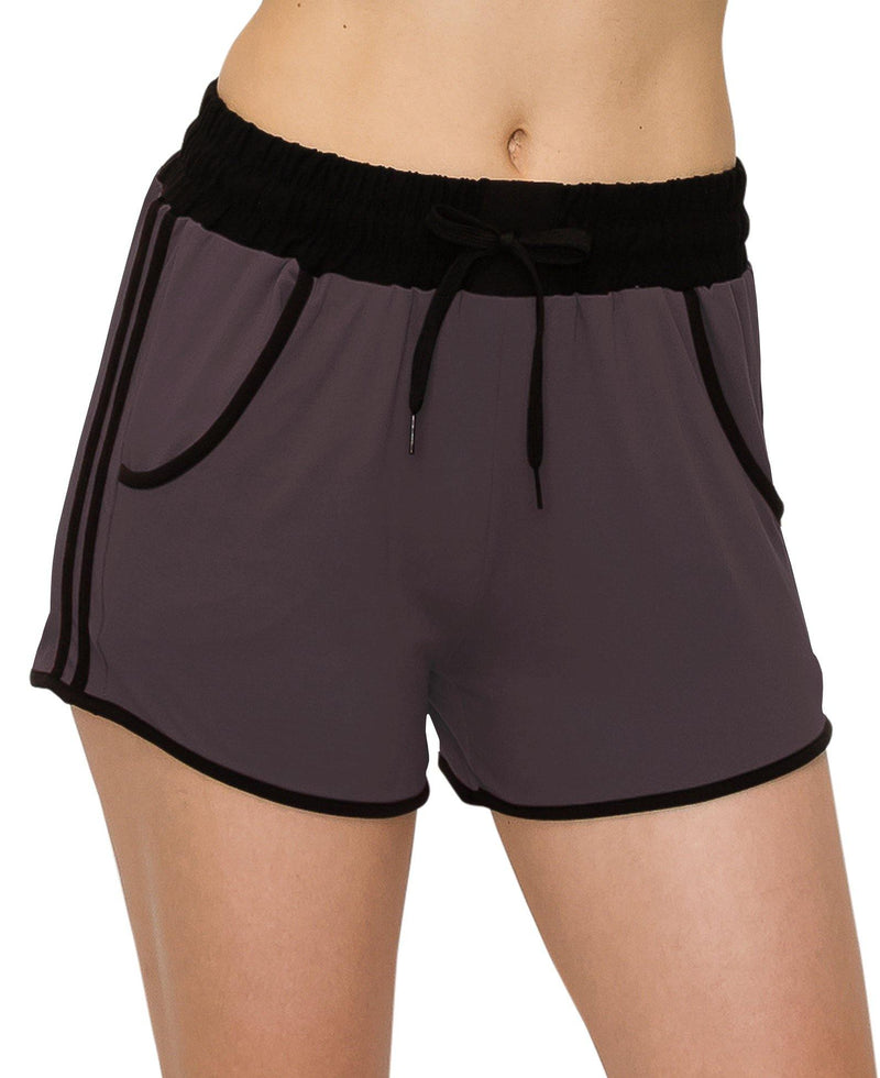 Solid Color Lounge Pajama Shorts - Premium Soft Casual Workout Stretch Striped Pajama Short Pants - ALWAYS®