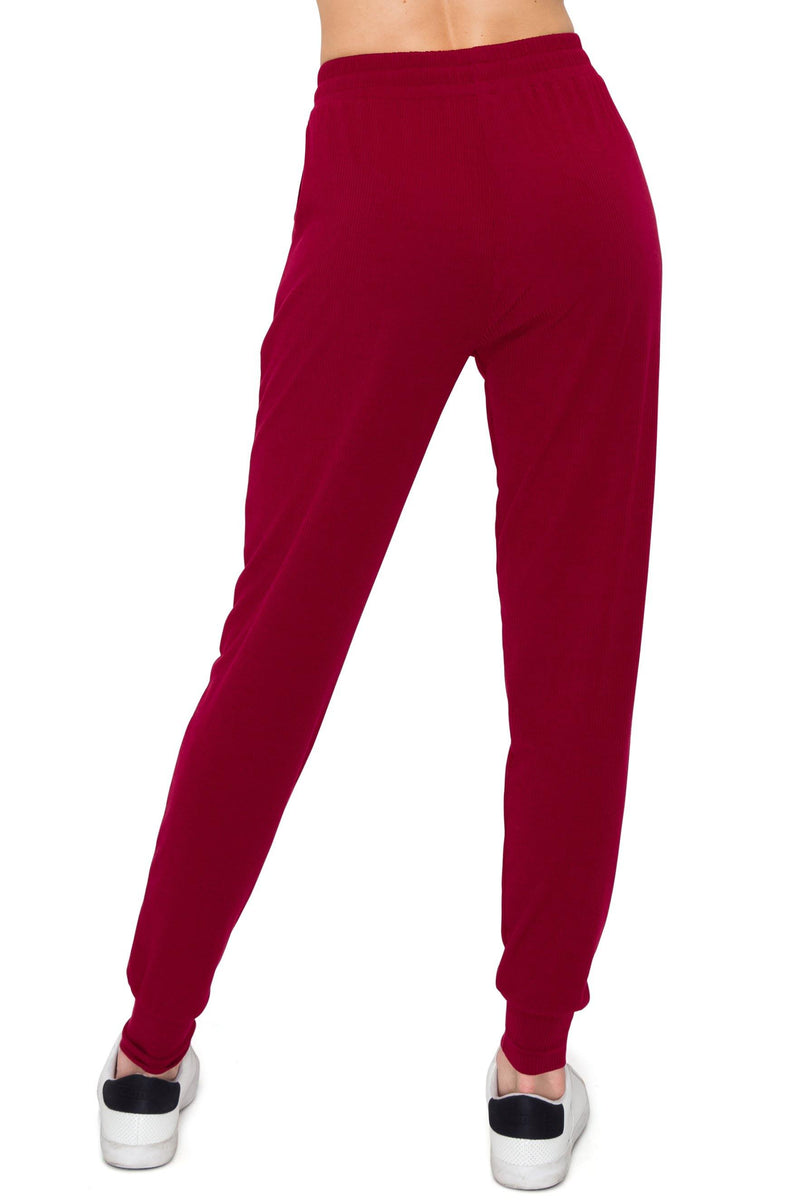 Ribbed Jogger Sweatpants - Rib-Knit Lightweight Soft Stretch Pockets Pants - ALWAYS®