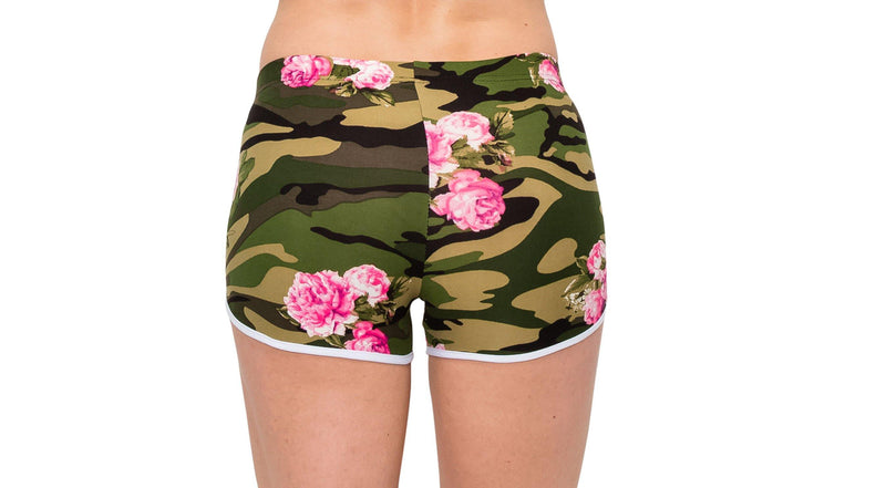 Print Designs Camo/Floral Yoga Shorts - ALWAYS®