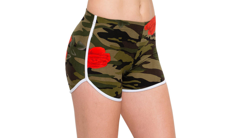 Print Designs Camo/Floral Yoga Shorts - ALWAYS®