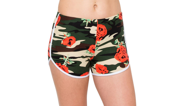 Print Designs Camo/Floral Yoga Shorts - ALWAYS®