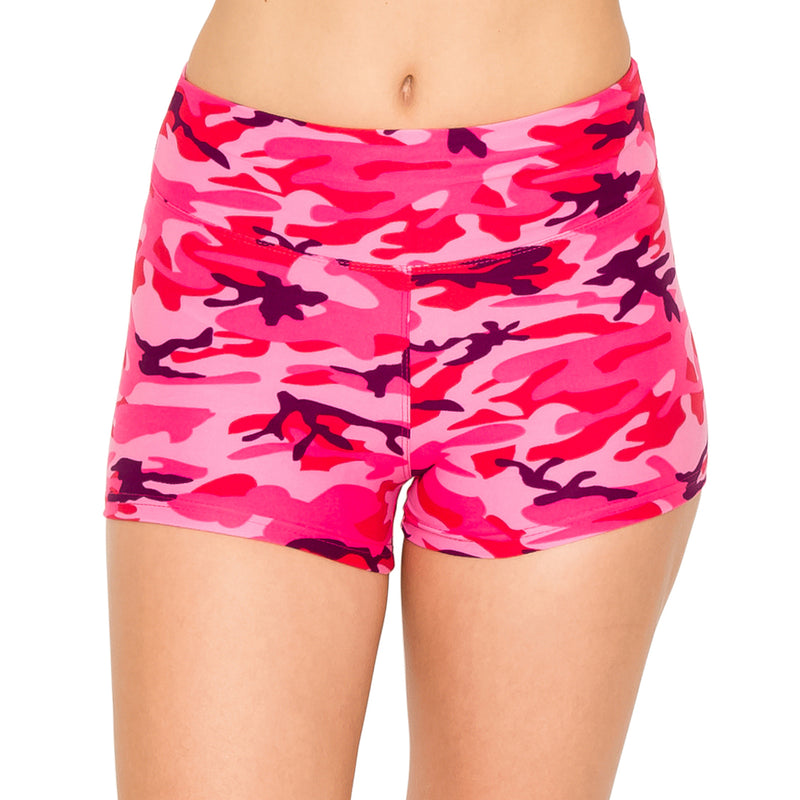 Print Design Yoga Shorts - 3" Waistband