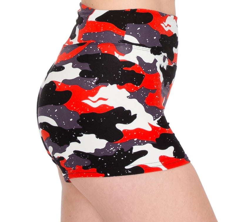 Print Design Yoga Shorts - 3" Waistband