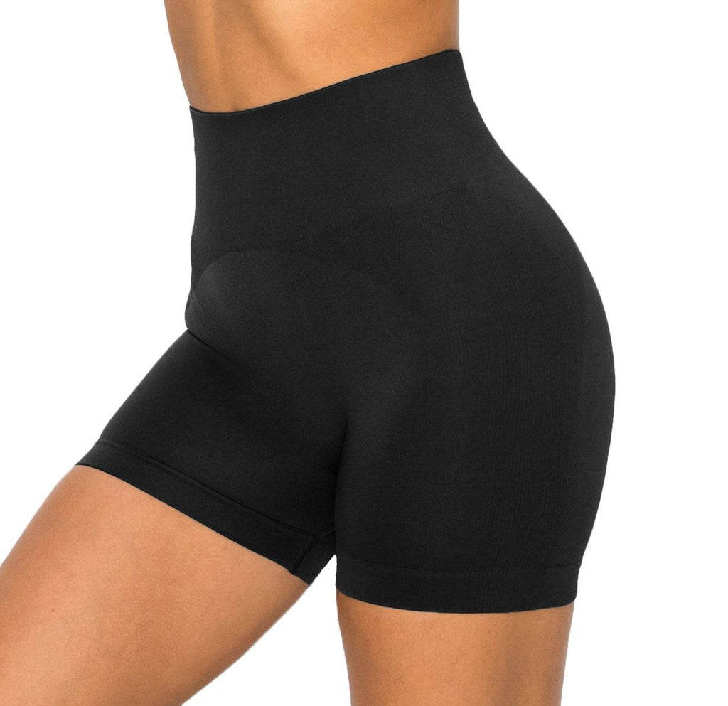 Black Seamless Waist Trainer Cycle Shorts