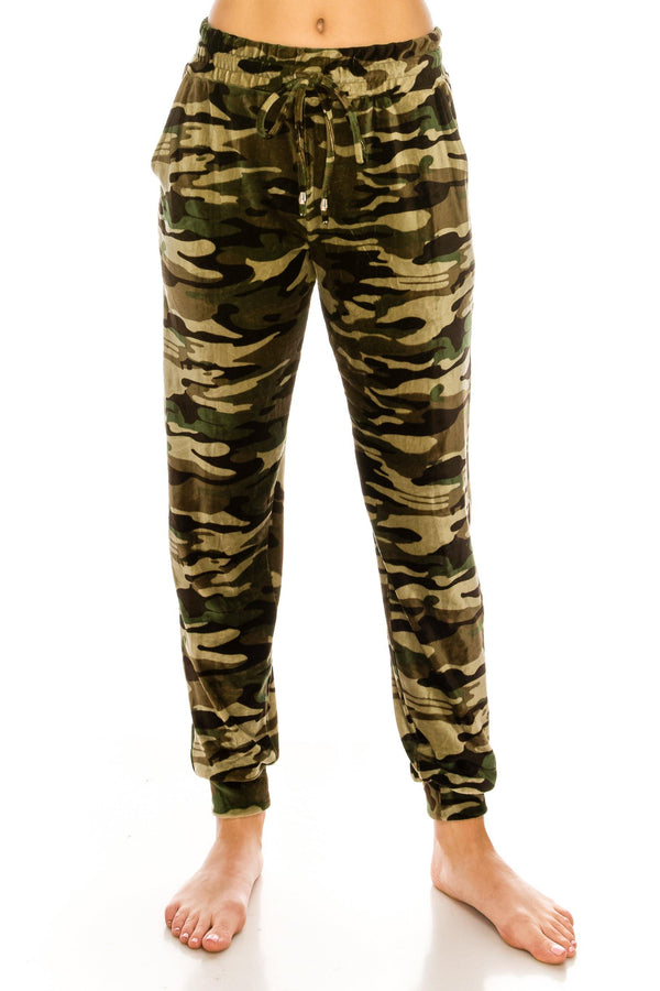 Print Design Velvet Jogger Pants - Warm Winter Sweatpant Joggers - ALWAYS®