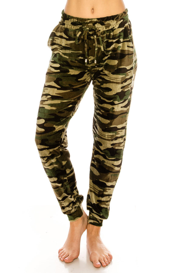 Print Design Velvet Jogger Pants - Warm Winter Sweatpant Joggers - ALWAYS®