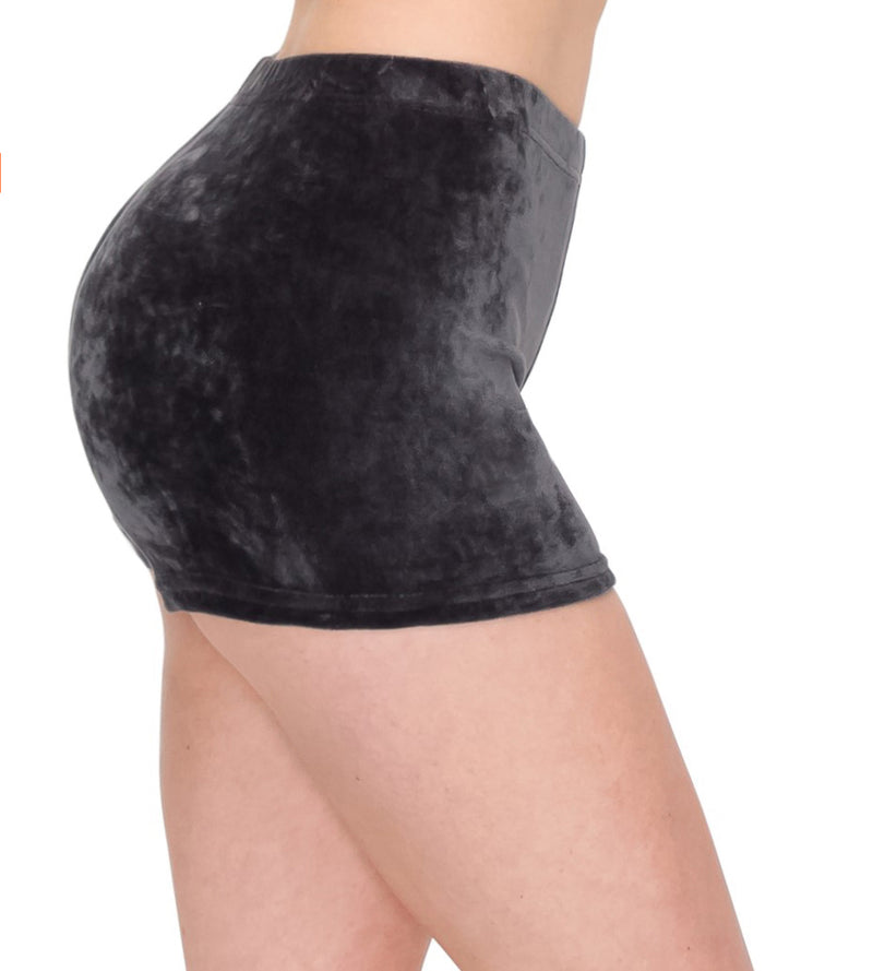 Velvet Yoga Shorts - 1 Inch Waistband