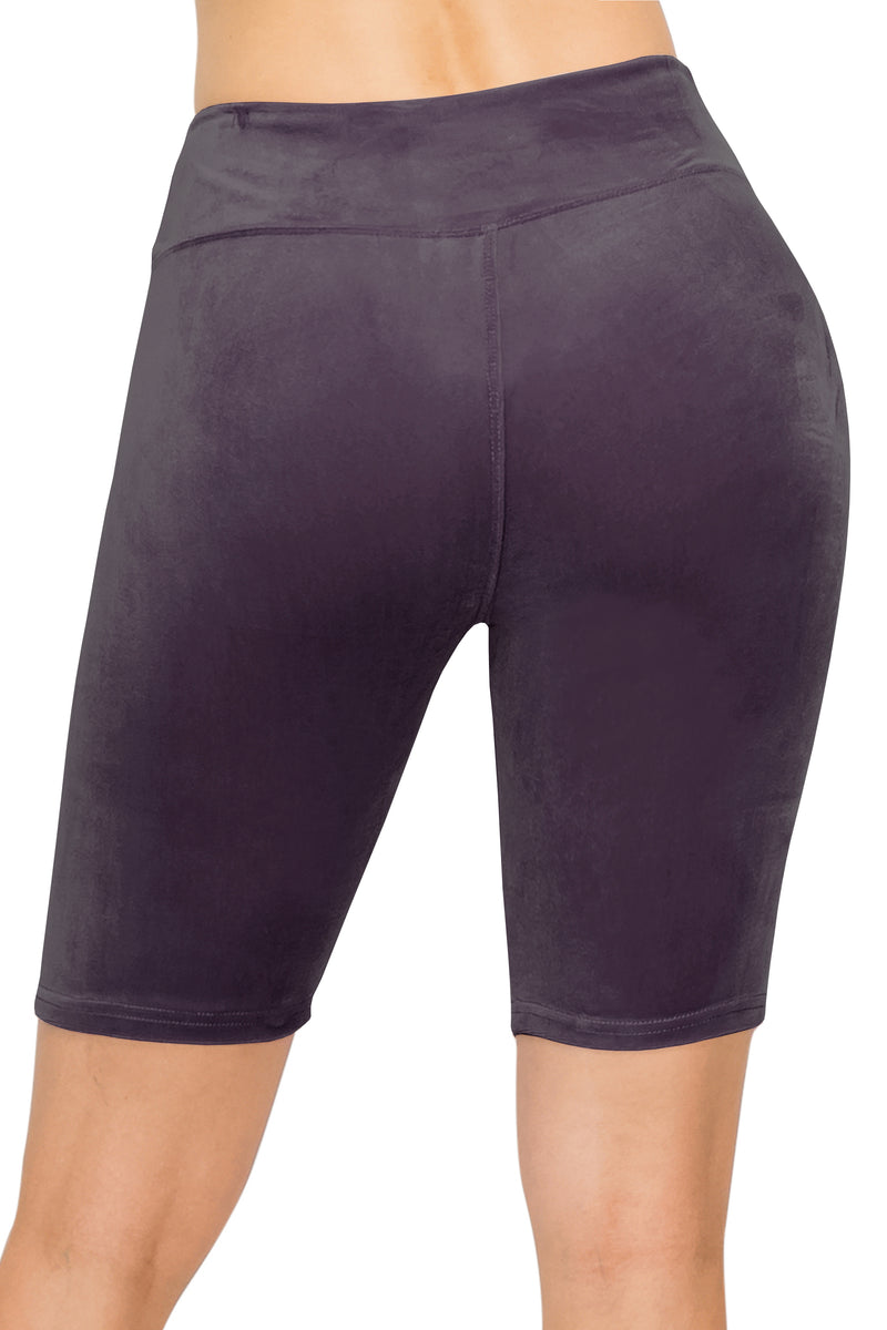 Velvet Biker Shorts