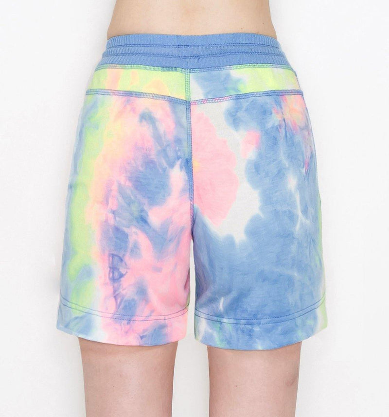ALWAYS Women's Tie Dye French Terry 5" Shorts - 4-Way Stretch Yoga Casual Jersey Elastic Drawstring Lounge Pajama Running Shorts with Pockets - ALWAYS®